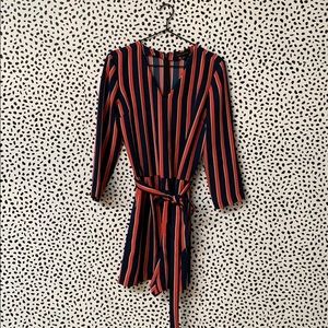 Banana Republic Striped Tie Waist Romper